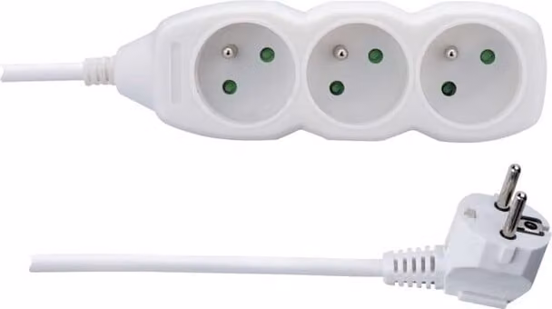 Cavo di prolunga - 3 prese, 1,5 m, bianco 70801