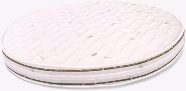 Materasso rotondo in Waterfoam, diametro 190cm - alto 20 cm, tessuto AloeVera