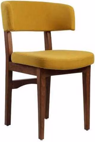 Gelb-Brauner Esszimmer Stuhl Designer Lehnstuhl Wohnzimmer 1-Sitzer