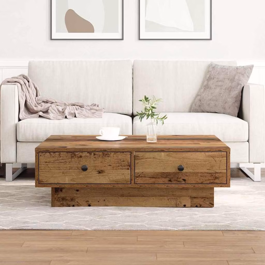 Maison Exclusive - Tavolino in legno di recupero 90 x 90 x 28 cm, materiale a base di legno