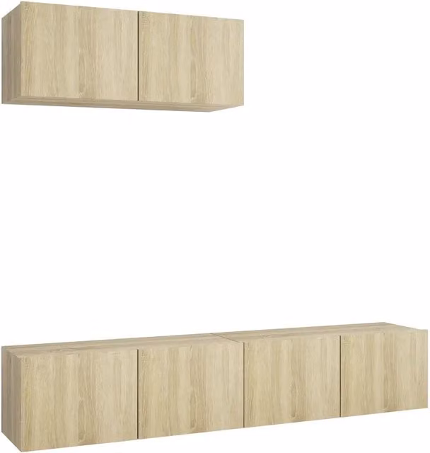 Mobili Porta TV 3 pz | Armadietto TV | Mobile Porta TV Rovere Sonoma in Legno Multistrato