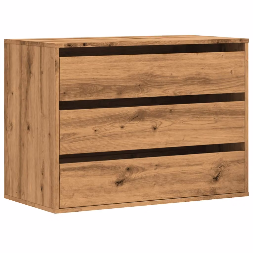 Cassettiera Angolare Rovere Artigianale 80x41x58cm Multistrato
