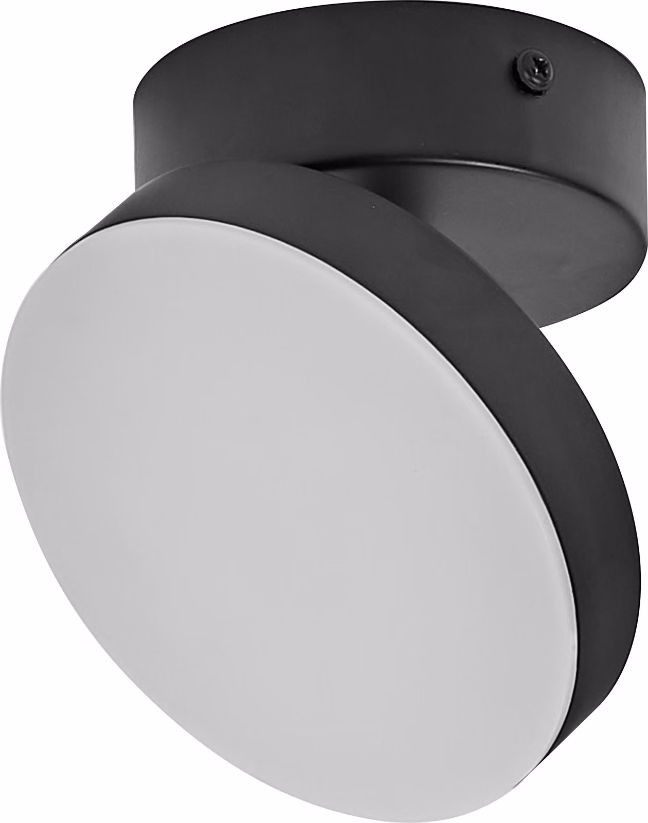 OSRAM Decor Spot Moon nero, 1 testa di lampada orientabile, 5,5 W, 280 lm, 3000 K, corpo in metallo, design funzionale e minimalista, facile installazione, LED non sostituibile