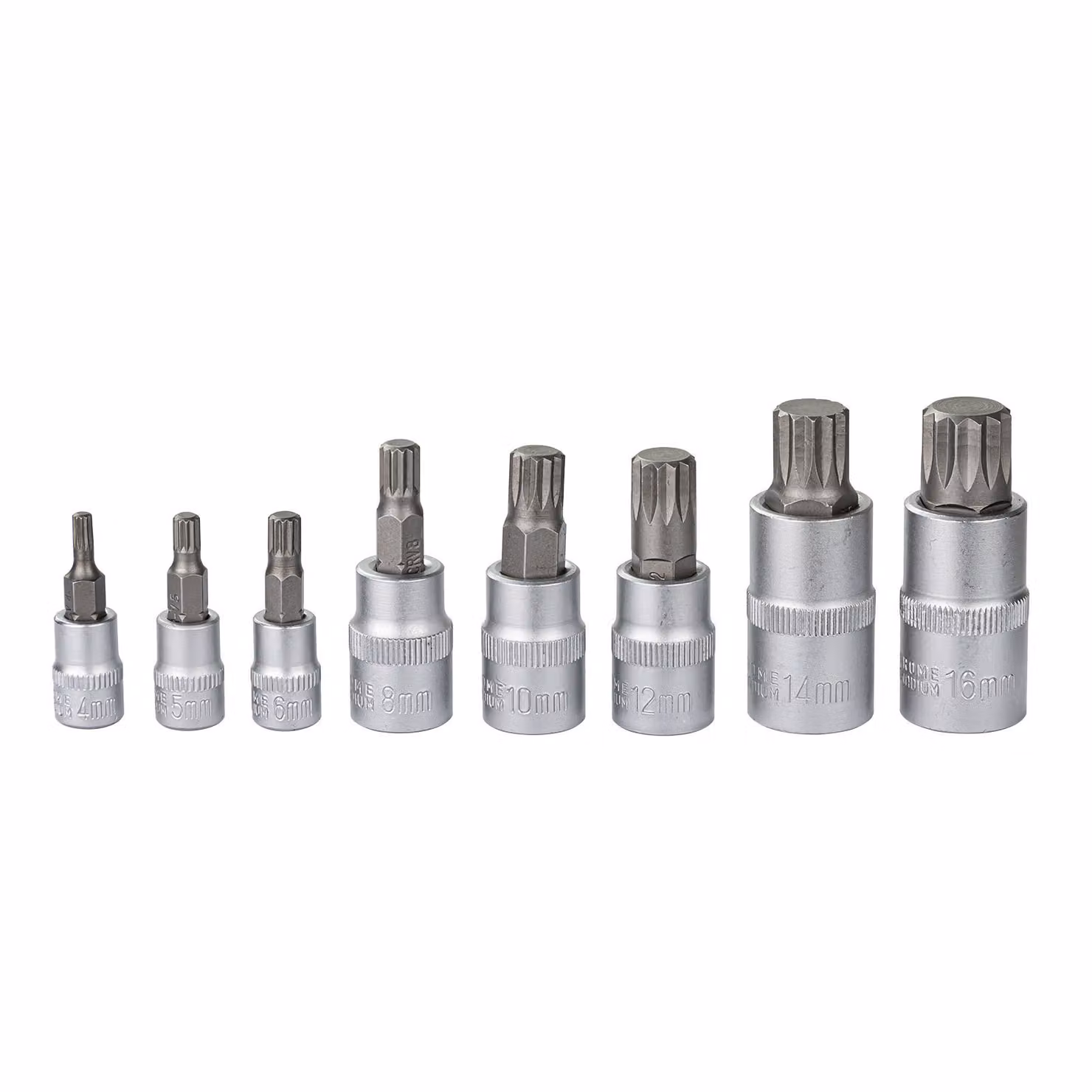 Chiavi a bussola multidente, set da 8 pezzi