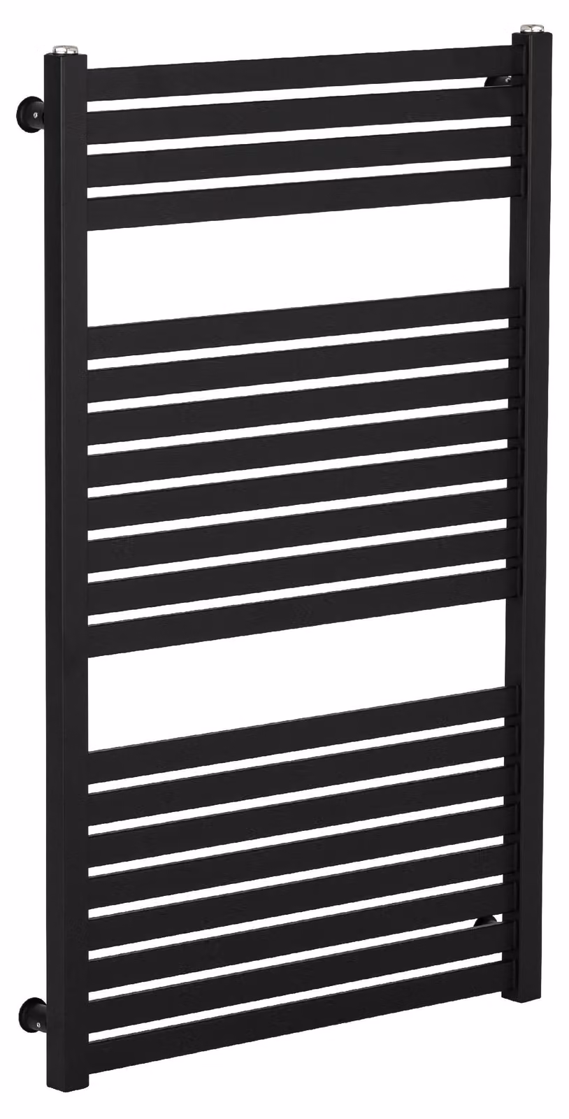 CERANO - Radiatore da bagno Vincenzo - collegamento laterale - 400 W - nero opaco - 970 x 600 mm