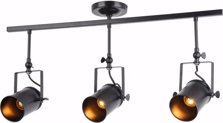 Lampada a sospensione Gemma nera 3xE27x40W in metallo, dimensioni: 42x70x12 cm, IP20, Reality