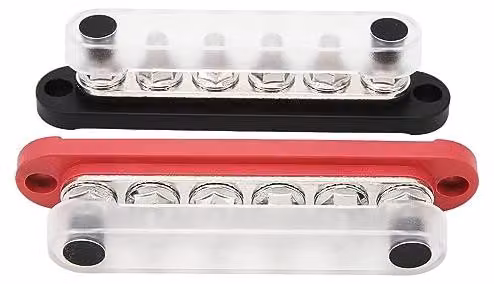 Blocco di distribuzione batterie da 150A - 6 connessioni - 12V-48V