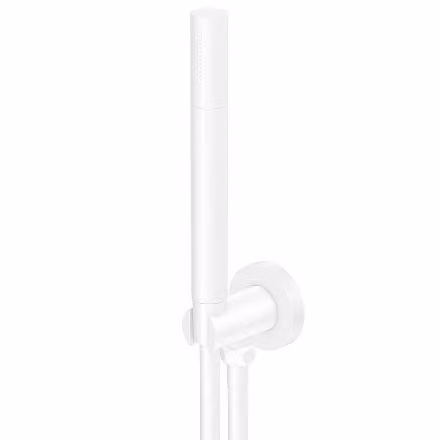 Ensemble de douche à main Steinberg Série 100 avec coude de raccordement intégré, douchette à main sur tige, 1001670W, 1001670W