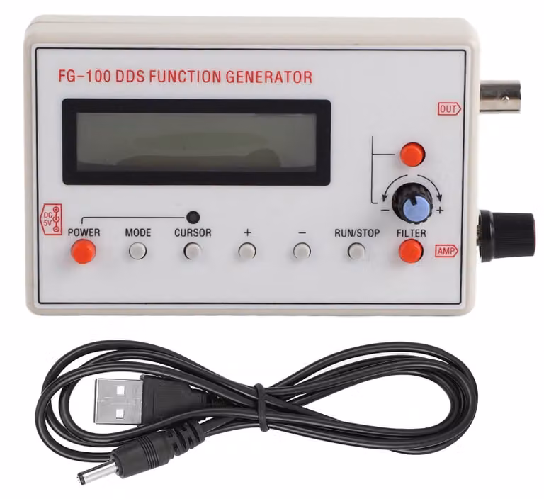 Generatore di funzioni DDS, da 1 Hz a 500 kHz, portatile e programmabile