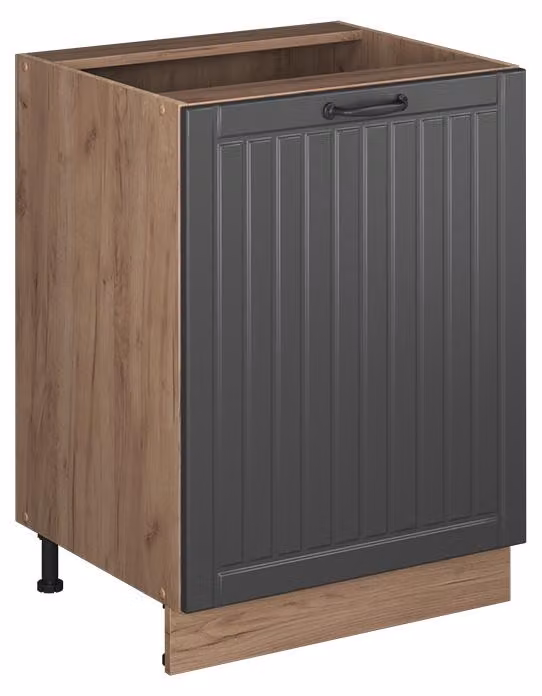 Mobiletto base cucina Vicco Fame-Line Grigio scuro/Rovere dorato 60 cm 1 anta senza piano di lavoro, Model 65189