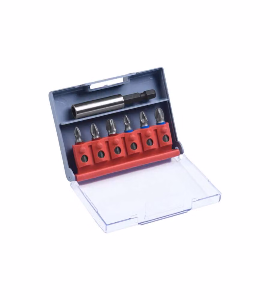 Set inserti Phillips e Pozi Drive con adattatore