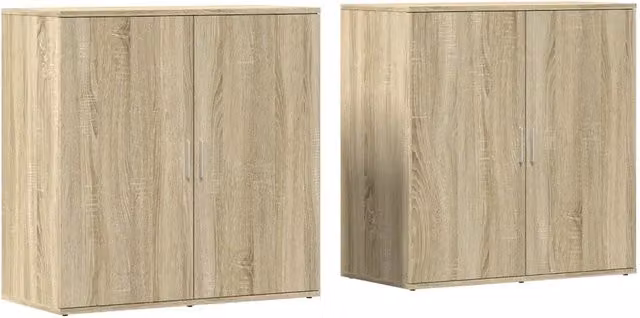 Credenze 2 pz | Madia | Buffet da pranzo | Armadio da pranzo Rovere Sonoma 79x38x80 cm in Legno Multistrato