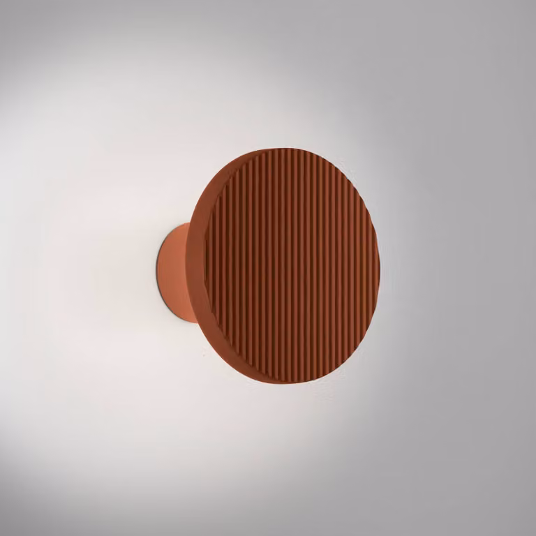 Bover Applique da parete Arid A/01, dimmerabile, Terracotta, Soggiorno / Sala da pranzo, Alluminio, Design, Applique