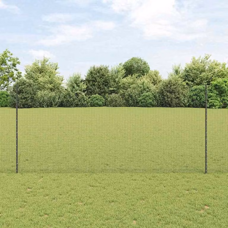 Maison Exclusive - Recinzione con Posto Grigio 1,4 x 10 m Acciaio e PVC