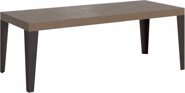 Tavolo allungabile Flaris Premium Bs Com colore tortora con gambe antracite L/P/H: 90 x 90/246 cm