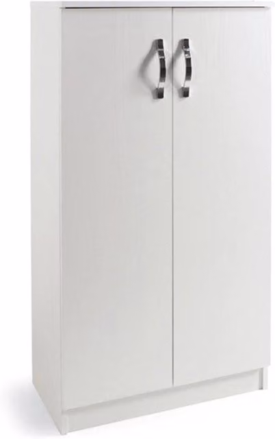 Armadio scarpiera multiuso IPERBRIKO bianco in legno con 2 ante, H 130 cm x L 71 cm x P 38 cm