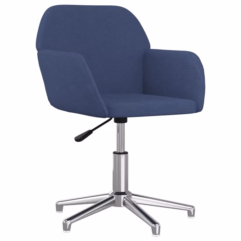 Sedia da Ufficio Girevole Blu in Tessuto
