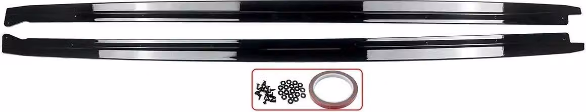 Rivestimento laterale, materiale ABS resistente, facile da installare, nero lucido