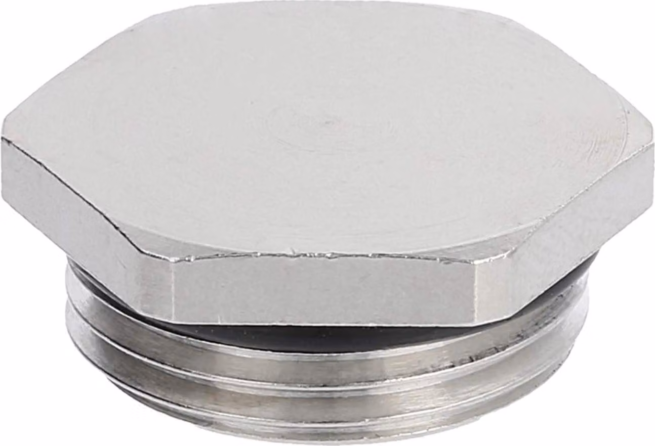 Tappo cieco WISKA M20x1,5 MBS-M20 esagonale con O-ring in ottone (CuZn) nichelato Lunghezza filettatura 6,0 mm - 1 pezzo