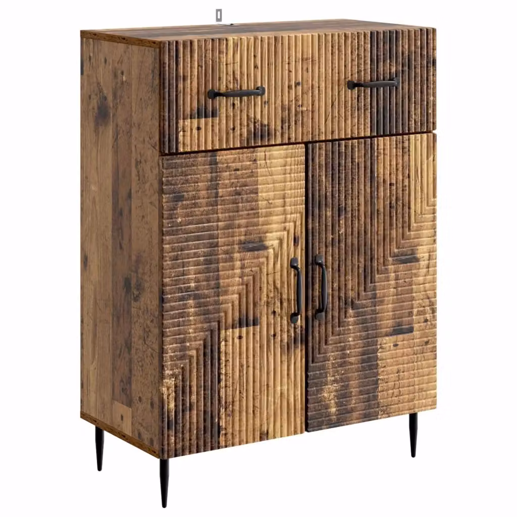 Credenza moderna Design In in legno ingegnerizzato e metallo, colore marrone, L: 66 cm, P: 34,5 cm, H: 89,5 cm – 2