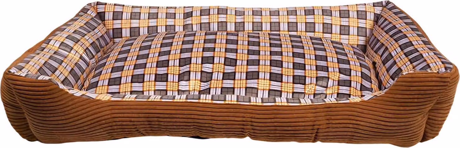 Divano letto morbido per cane 90 x 70 x 20 cm, taglia XL (marrone)