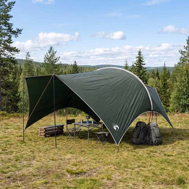 Telo da campeggio impermeabile vidaXL in poliestere Verde militare