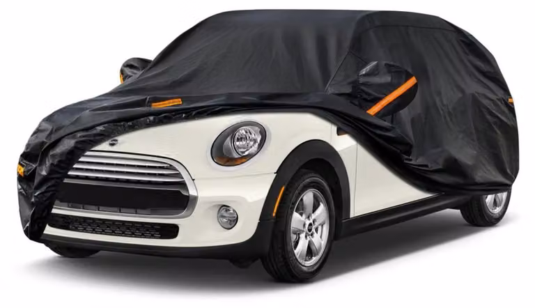 Copertura per auto Autoplane, impermeabile e traspirante, per Mini Cooper a 5 porte (2014-2025), 7 strati, copertura completa, protezione dalla polvere, colore nero