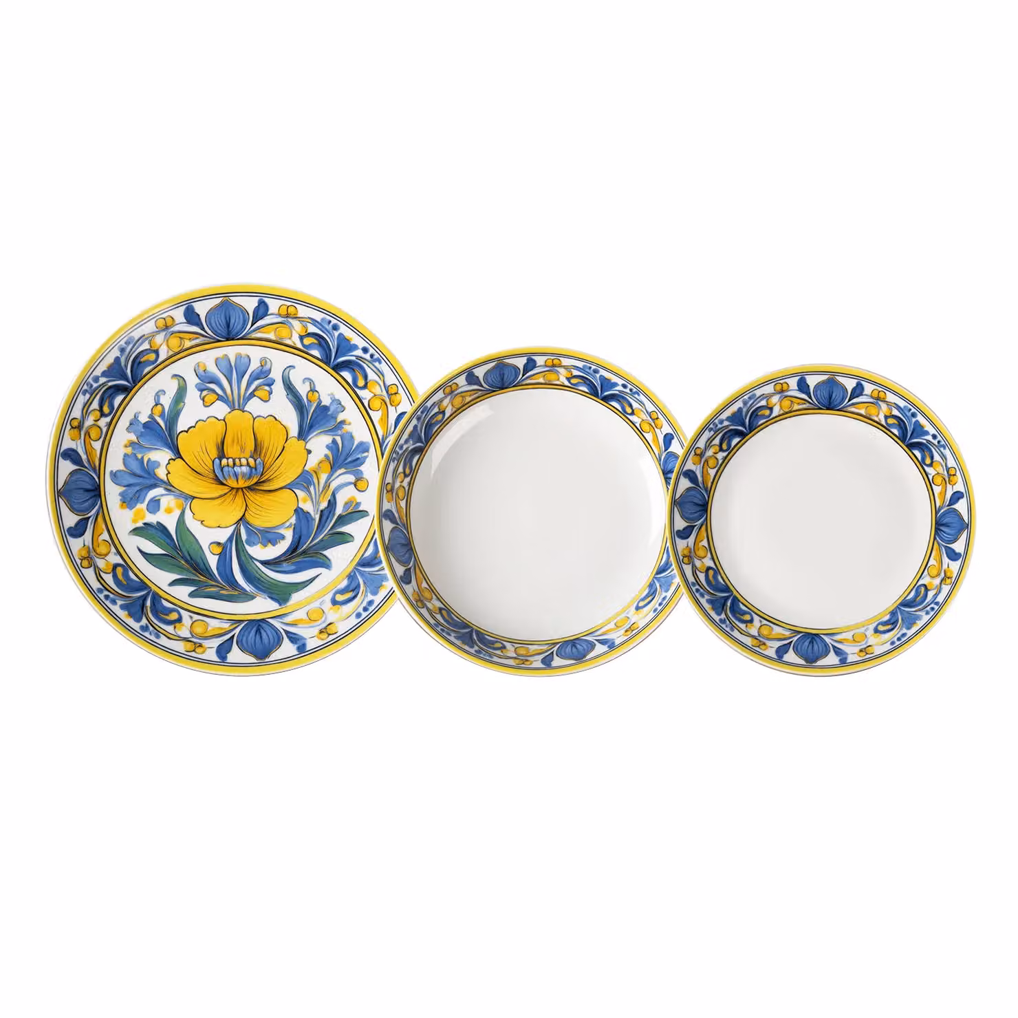 Servizio di piatti Melody Gusto Casa in porcellana con decoro floreale, 18 pezzi, multicolore – 1