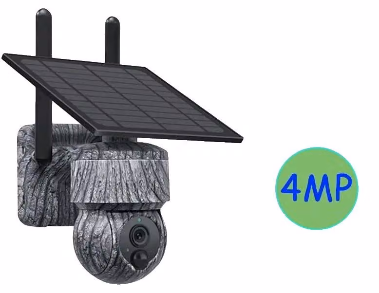 Telecamera di sicurezza, connessione Wi-Fi, alimentazione a energia solare, risoluzione 4MP, Wi-Fi
