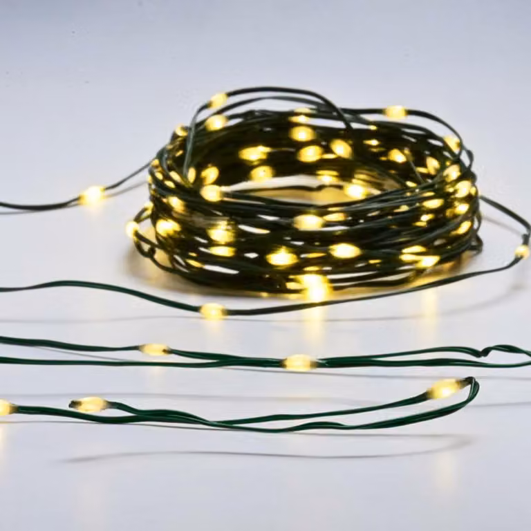 ACA Lighting SKIN LINE 300 LED catena WW 220-240V 8 programmi IP44 lunghezza 30m 2m cavo verde X0430012262