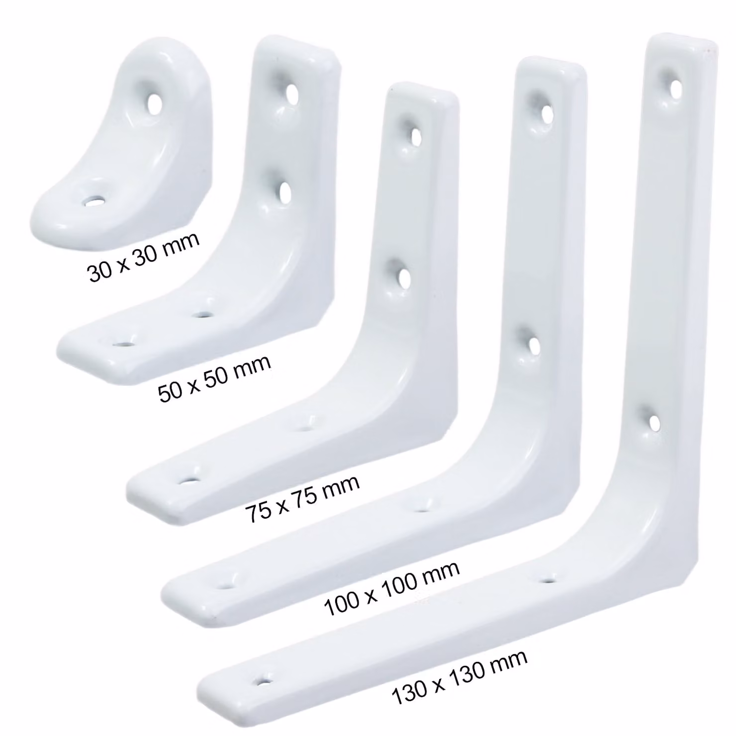 Regalwinkel in weiss 30 x 30 mm