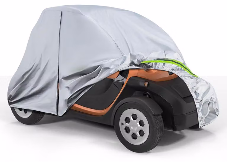 Copertura per auto, tipo garage, per Renault Twizy, dal 2012 al 2023, colore argento, traspirante, impermeabile