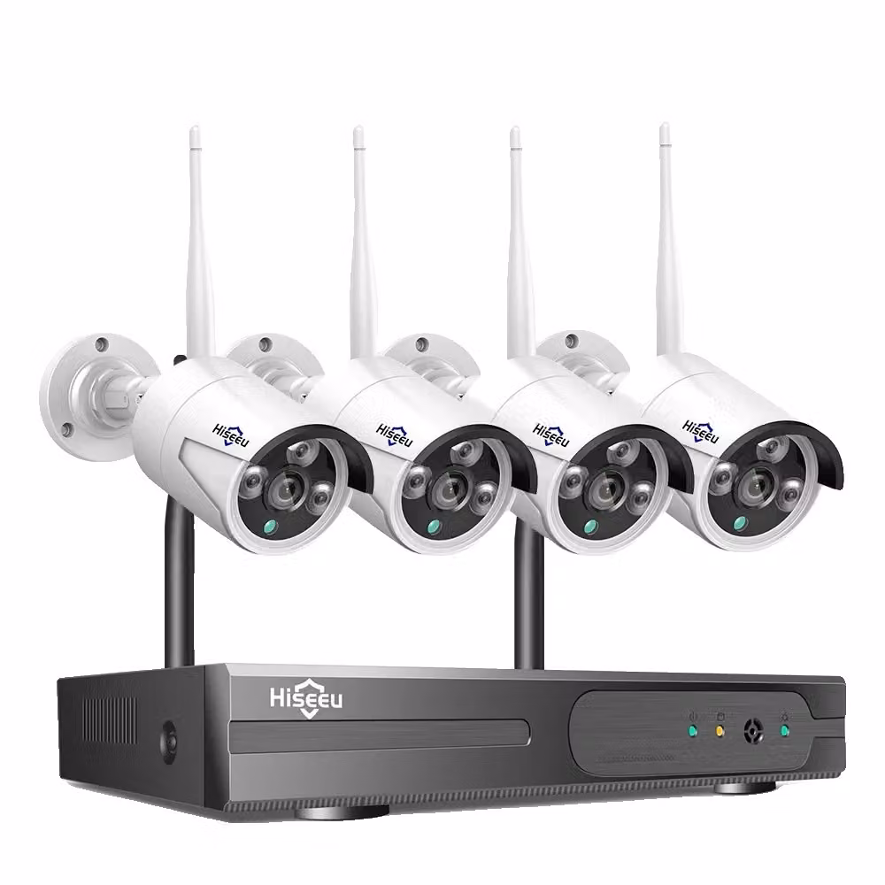 Sistema di videosorveglianza WiFi, 10CH NVR, 4 telecamere, rilevamento umanoide, Nessuno, 5MP 10CH NVR 4 telecamere