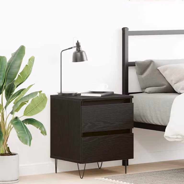 vidaXL Armadio da Notte Moderno Nero L: 40 cm, P: 35 cm, H: 50 cm