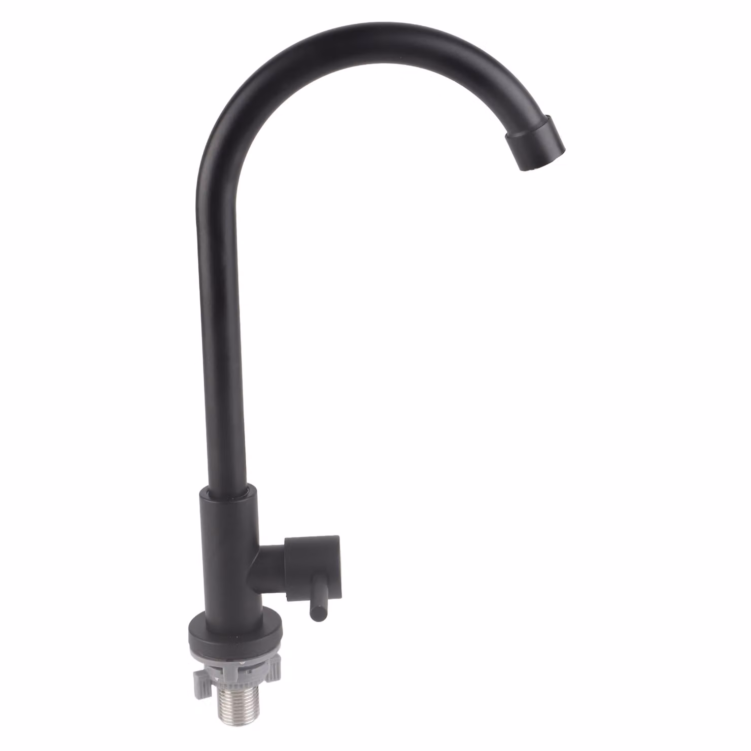 Rubinetto G1/2 girevole a 90 gradi Rubinetto semplice freddo nero opaco per lavello cucina Lavabo