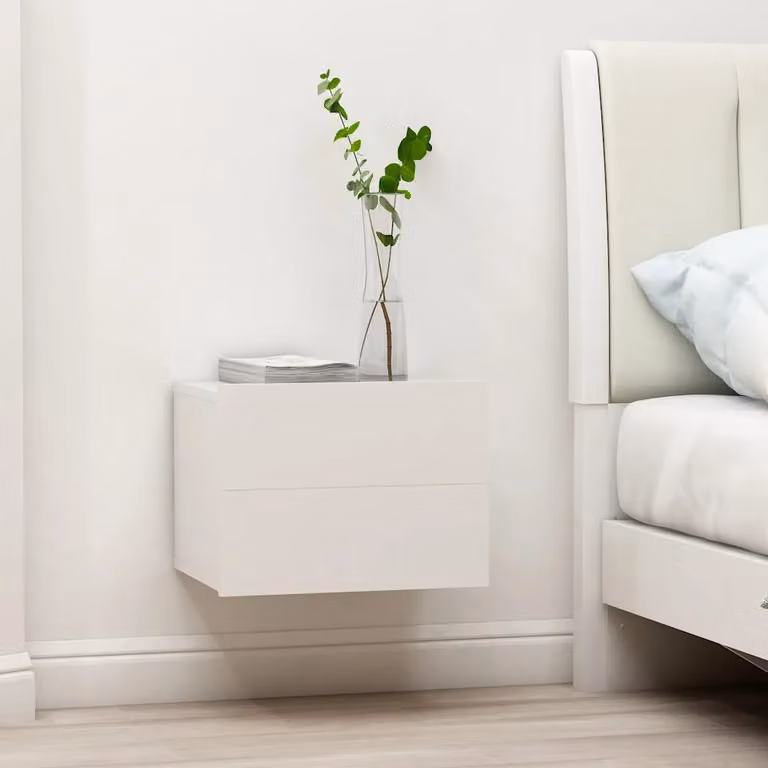 Set di 2 comodini vidaXL bianchi in MDF per camera da letto o soggiorno L/P/H: 40 x 30 x 30 cm