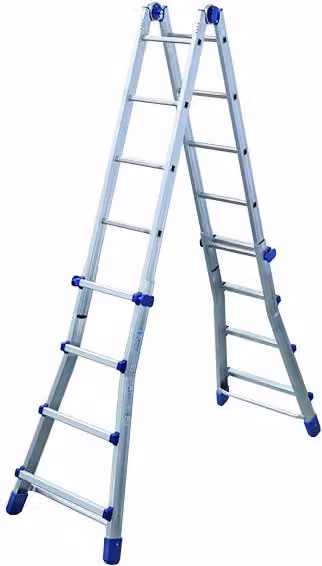 Scala Telescopica in Alluminio Brikoblu Gradini N°6+6 H Max Cm 570 Facal