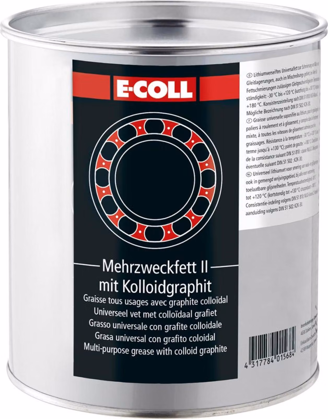 Grasso multiuso II, graf. lattina da 1 kg E-COLL