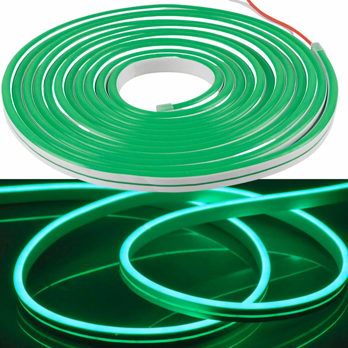Striscia LED NEON 24 V, 5 m, verde, IP65 318039 Polux