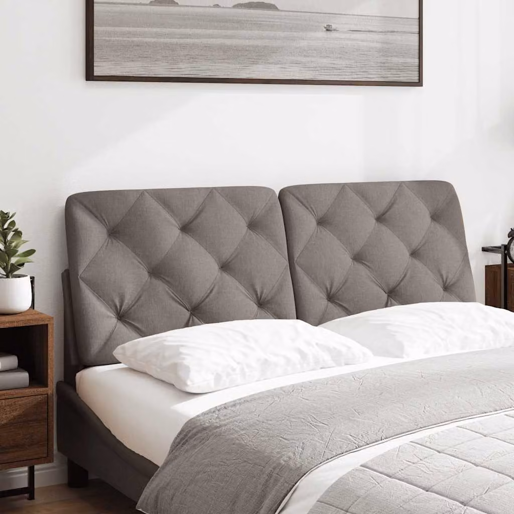 vidaXL Cuscino Testiera Tortora 120 cm in Tessuto