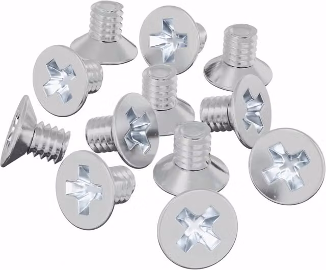 Viti a testa conica in acciaio zincato argento con testa Phillips CFW5939473