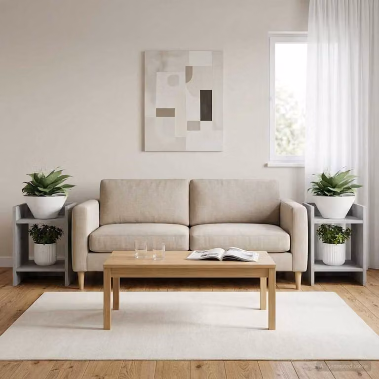 Set di 2 supporti per piante vidaXL in stile moderno, colore grigio, L/P/H: 30 x 30 x 40 cm