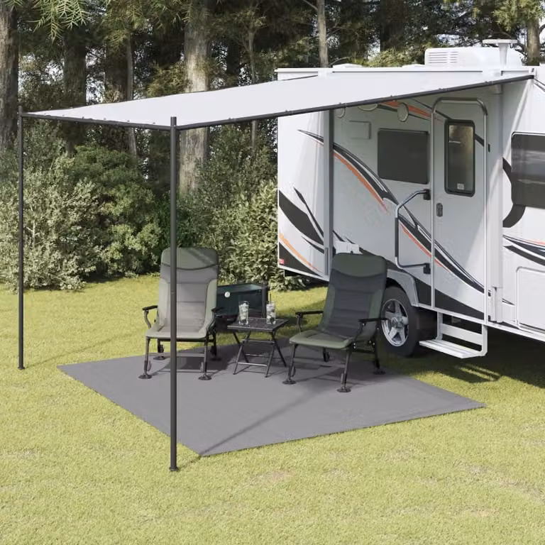 vidaXL Tappeto da tenda antracite resistente ai raggi UV e antiscivolo, L: 300 cm, P: 250 cm