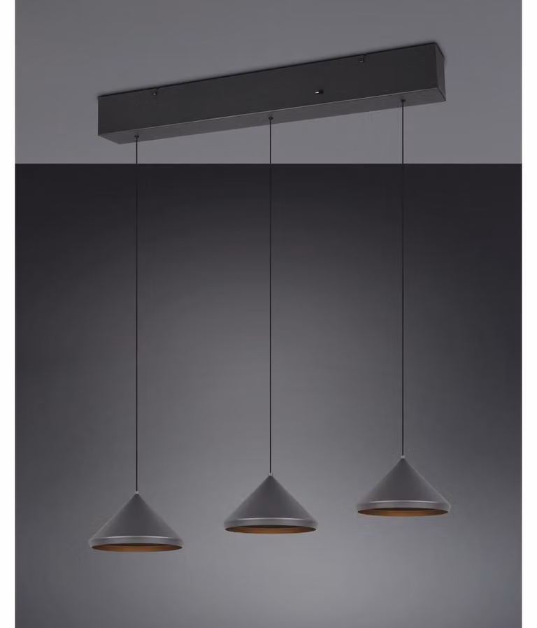 Trio - Lampada a sospensione LAGUNA - Nero - 0x0x200 cm