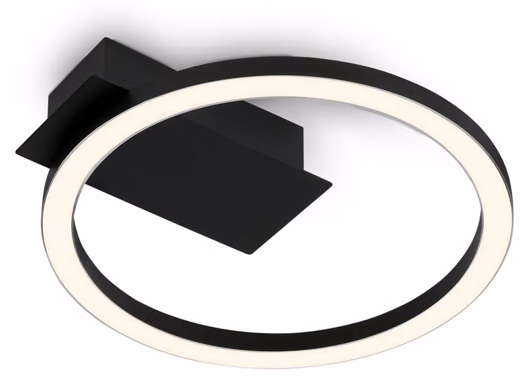 Lampada da soffitto a LED, nera, LED/5W