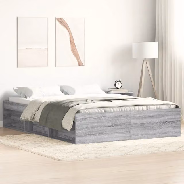 Giroletto-Struttura Letto Grigio Sonoma 140x190 cm