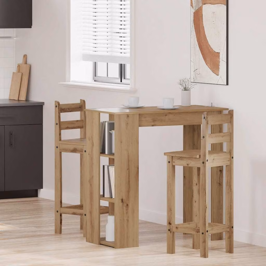 vidaXL Tavolo Bar Moderno in Legno e MDF Marrone L: 102 cm, P: 50 cm, H: 103,5 cm