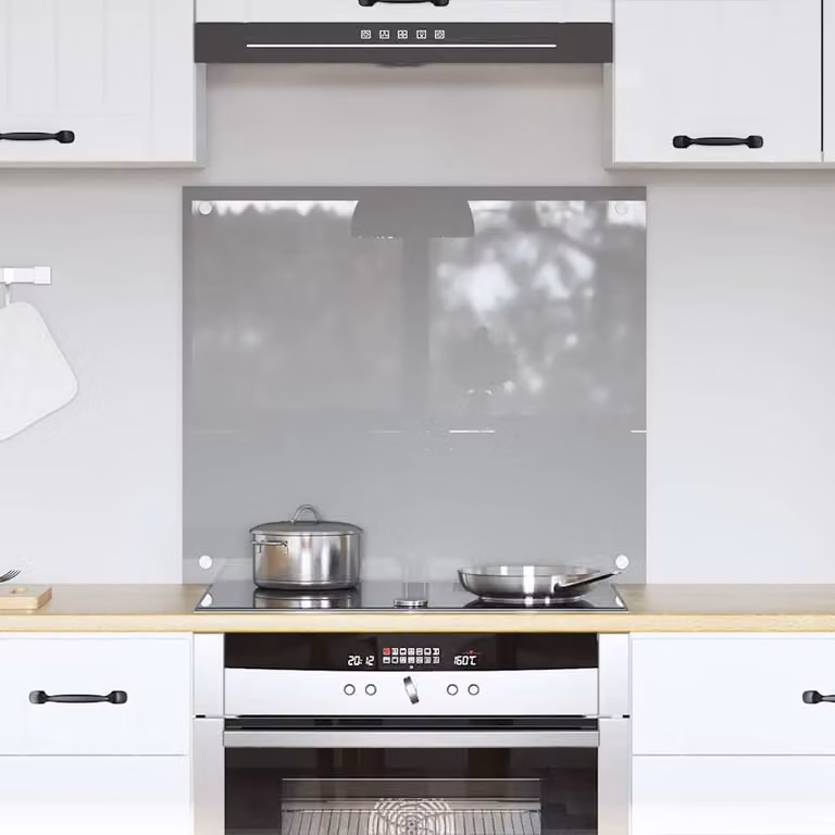 Schienale da cucina vidaXL in vetro temperato Grigio chiaro L: 70 cm, H: 60 cm