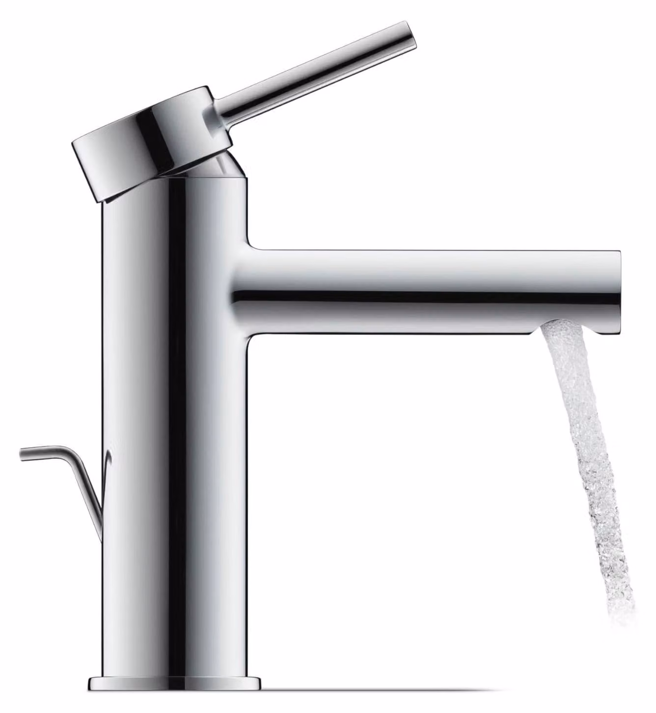 Miscelatore monocomando per lavabo, con sistema antischizzo, 117 mm, cromato