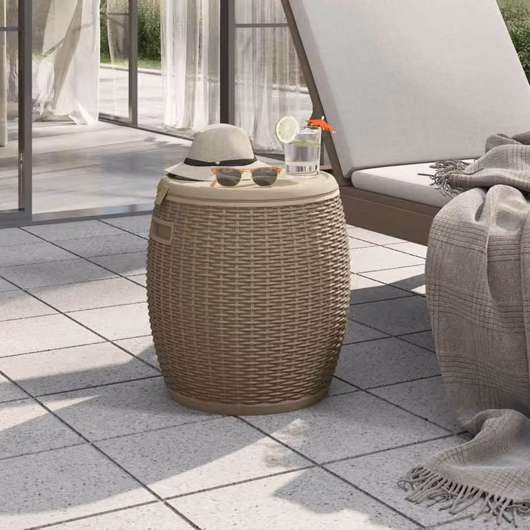 vidaXL Contenitore da Giardino 4 in 1 in Polipropilene Marrone Chiaro e Beige